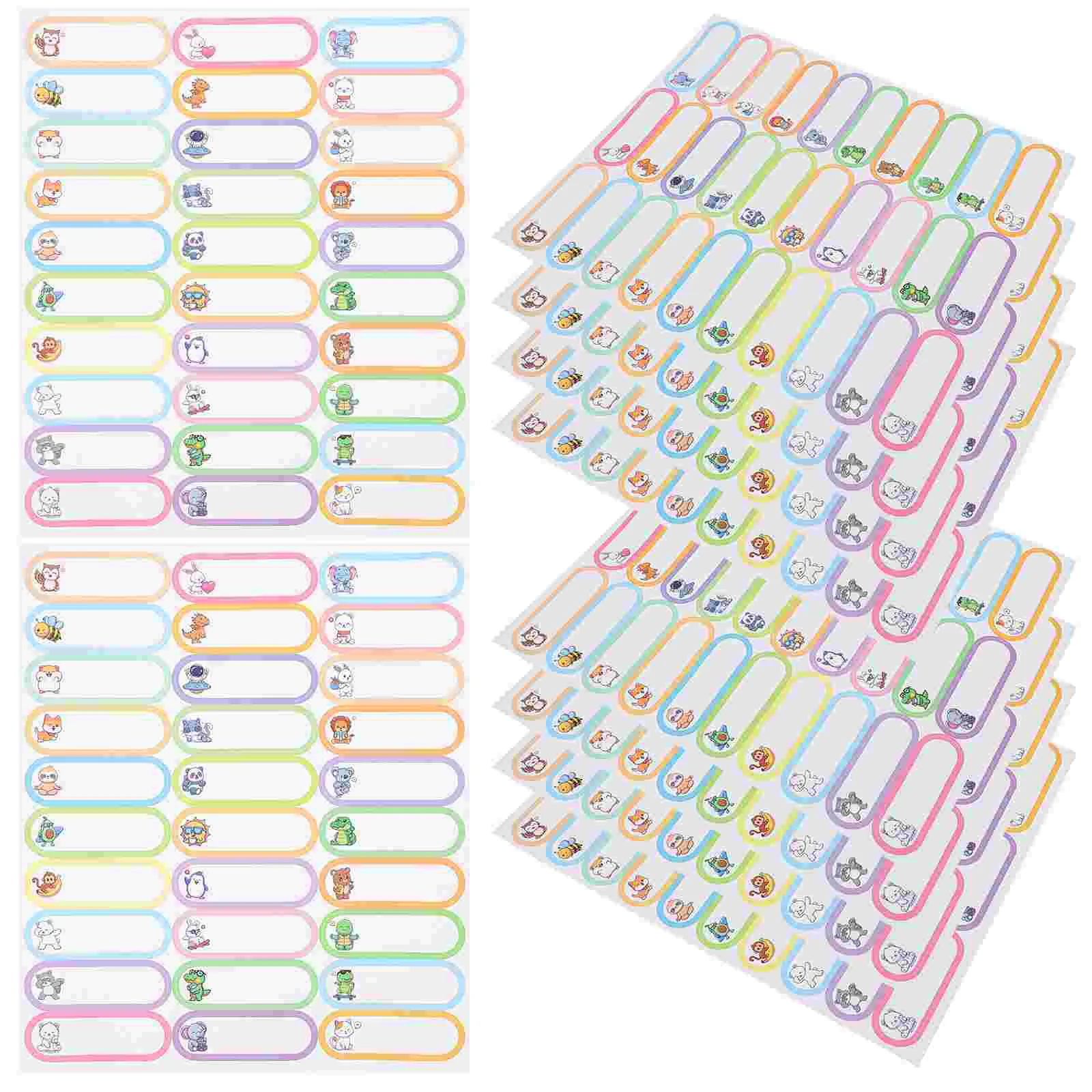 

10 Sheets Portfolio Daycare Bottle Labels Stickers Personalized Cartoon Supplies Name Unisex Pvc Self-adhesive Child Custom