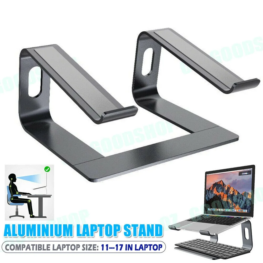 

Adjustable Portable Aluminium Laptop Stand Ergonomic Tray Holder Cooling Riser