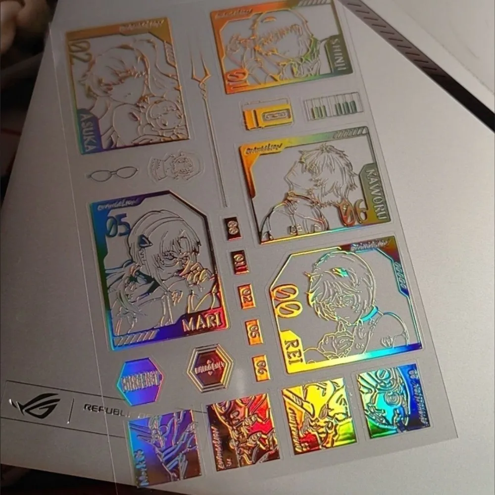 Лазерная металлическая наклейка Neon Genesis Evangelion EVA 01 Bandai