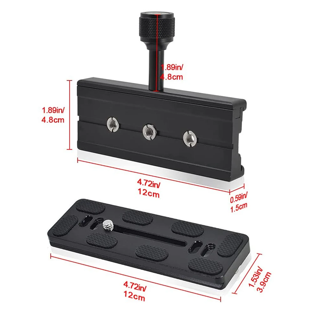 Фото Зажим для объектива камеры BEXIN QR120, быстросъемная длинная пластина, зажим, кронштейн, адаптер, зажим для штатива Arca Swiss, шаровая Головка №2