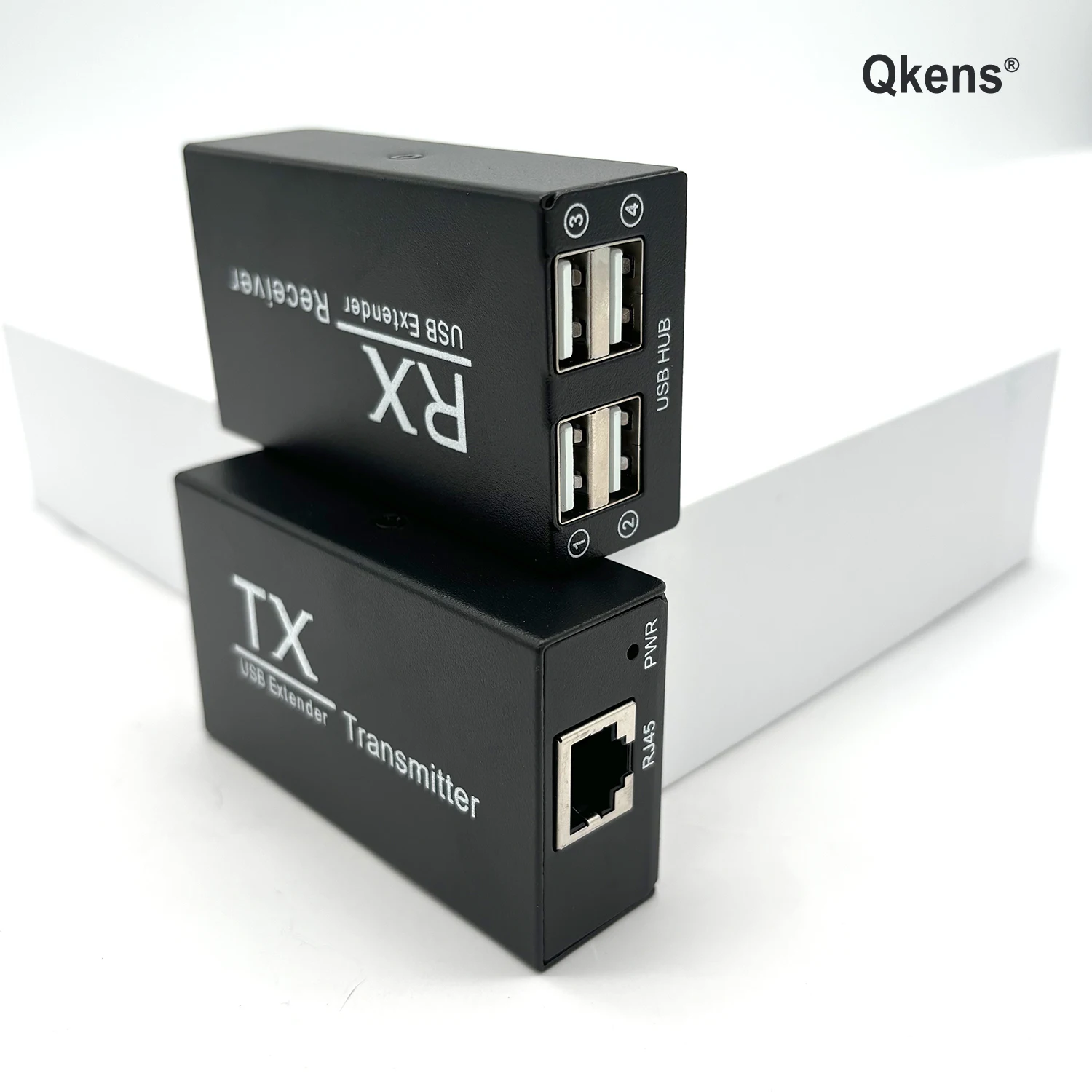 Фото 1 комплект, 4-портовый USB-удлинитель до 120 м через Ethernet-кабель CAT6, адаптер USB-концентратора для ноутбука, ПК, компьютера, клавиатуры, мыши, U-флэш-диска №1