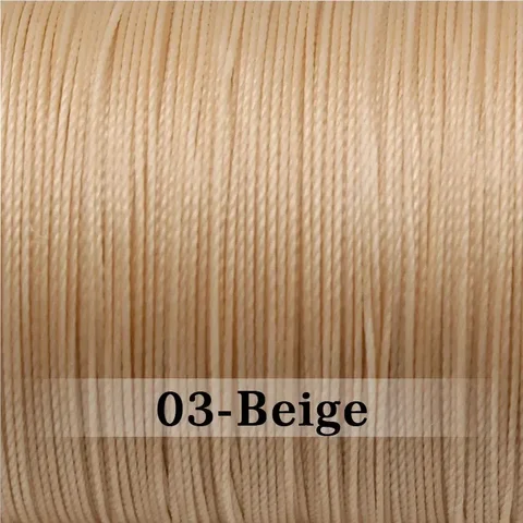 0,5 mm de 0,8 mm Cordel de poliéster circular de poliéster Twisted Camiseta de rosca de costura para colabas de costura para la fabricación de joyas de collar