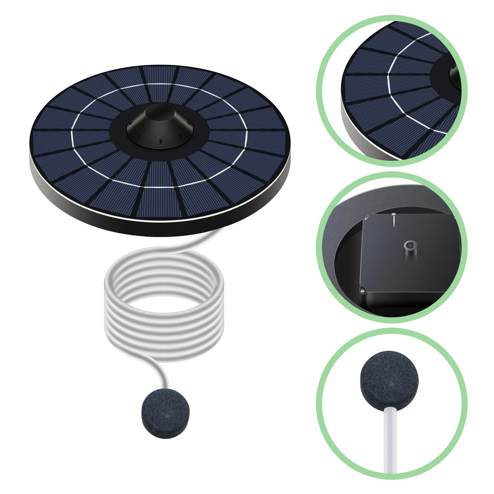 

1 Set of Fish Pool Oxygenator Solar Powered Pool Pump Gift Solar Oxygen Pump