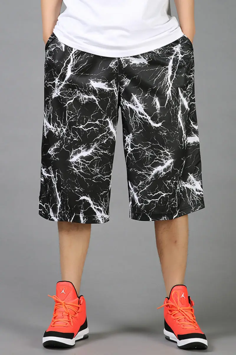new fashion male summer casual straight pants for men's shorts capris hiphop loose plus size XL 2XL 3XL 4XL 5XL 6XL 7XL images - 6