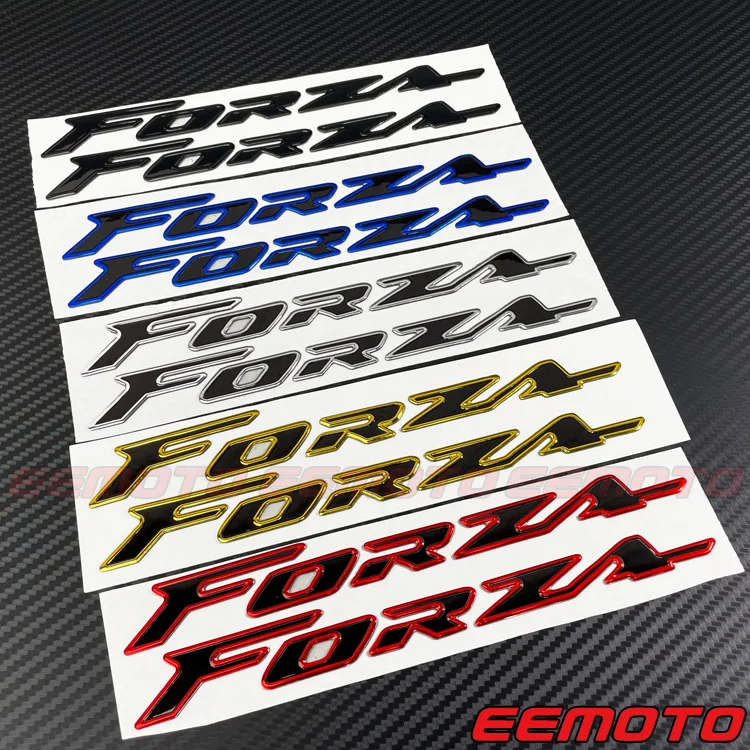

2PCS 3D Forza Emblem Badge Bike Motorcycle Mark Symbol Side Fairing Horizon Decal Logo Stickers For HONDA FORZA 125 300 350 750