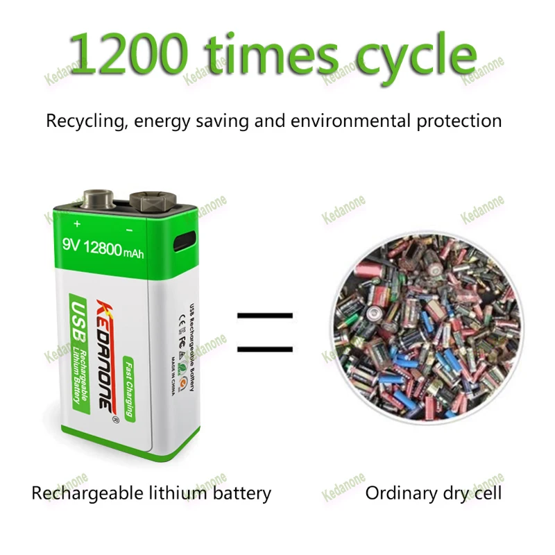 

NEW 12800mAh micro USB 9 Volt li-ion Rechargeable Battery 6F22 9V Li ion Lithium Battery for RC Helicopter Model Microphone Toy