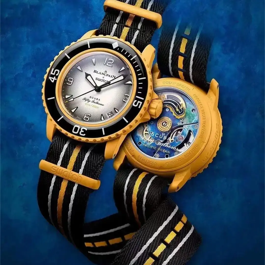

Fashion New Ocean Watches Co Branded Swatch Automatic Men Top Quality Version Blancpain Atlantic Pacific Arctic