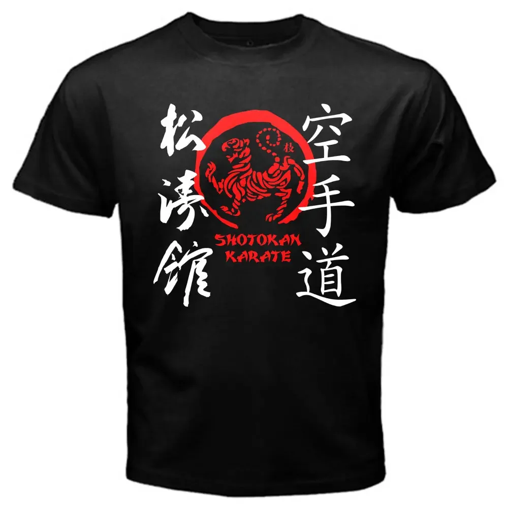 Фото Новая японская футболка Kanji Shotokan Karate Dojo Mix для мужчин, летняя модная мужская футболка с круглым вырезом, футболки, топы №1