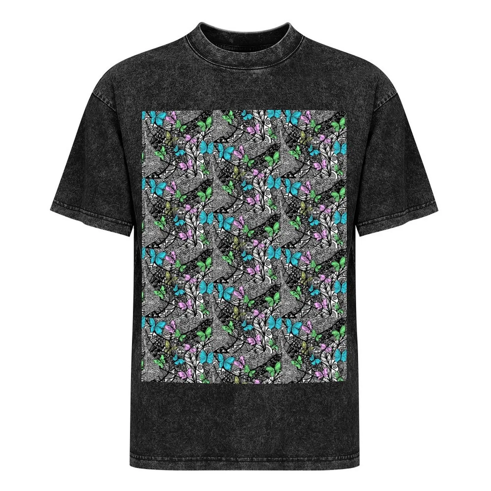 Футболка Carpe Diem Zentangle Art &amp Pastel Butterflies рубашки мужские винтажные футболки с