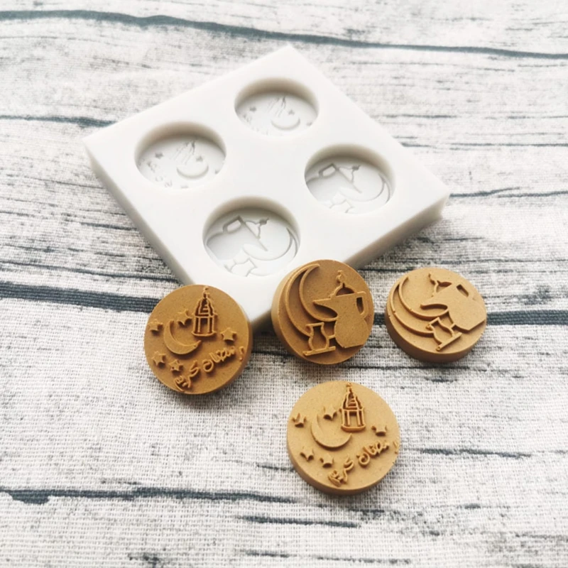 Eid Mubarak арабский шрифт луна силиконовая форма для торта помадки шоколада сахара