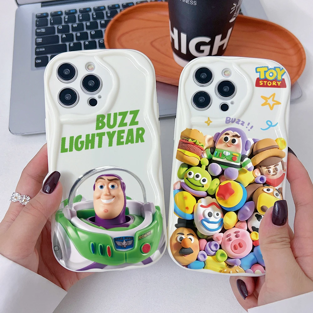 Toy Story Woody Buzz Phone Case for Xiaomi Mi 14 12 11 Lite Poco C61 X6 X5 X4 X3 NFC M6 M3 F6 F4 Pro 4G 5G 3D Creamy Wave Cover