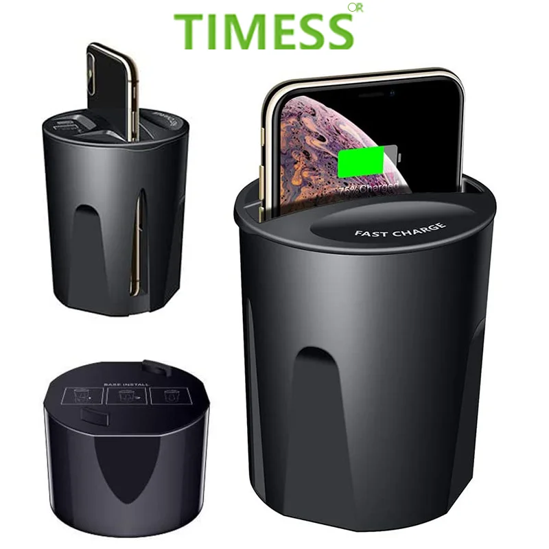 

15W Car Wireless Charger for Samsung S22 S21 S20 S10 Qi Wireless Charger Vehicle Fast Charging Cup for iPhone 11 13 12 Pro Max