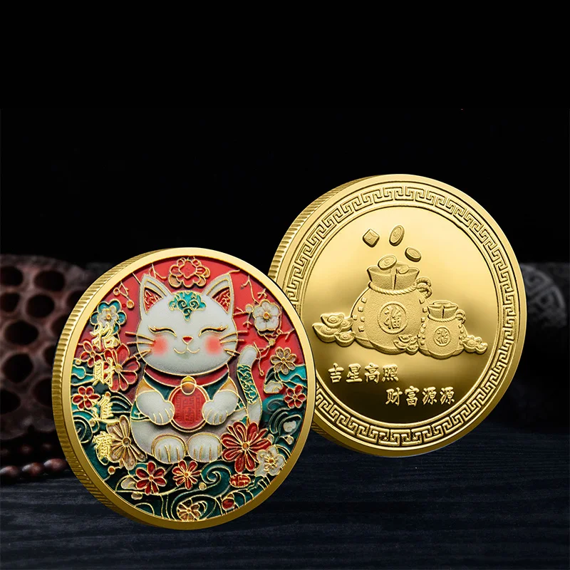 

Позолоченная памятная монета Fortune Cat