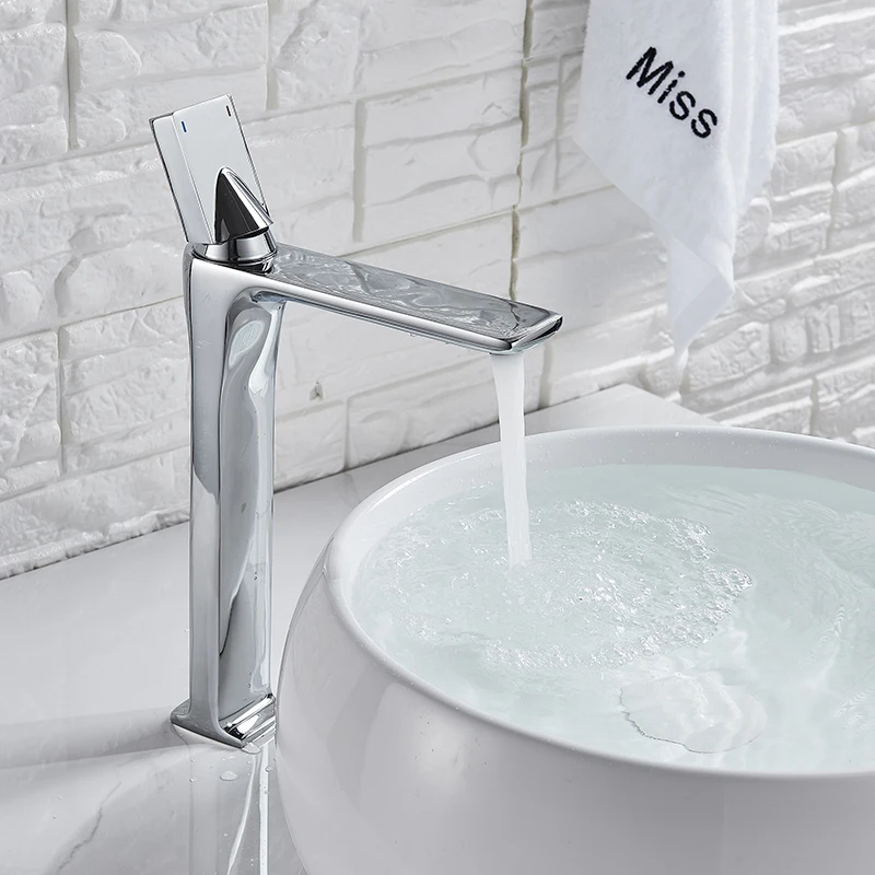 

Black Hot Cold Basin Faucet Deck Mounted Square Brass Bathroom Mixers Single Handle White Vanity Sink Mixer Faucet Basin Tap