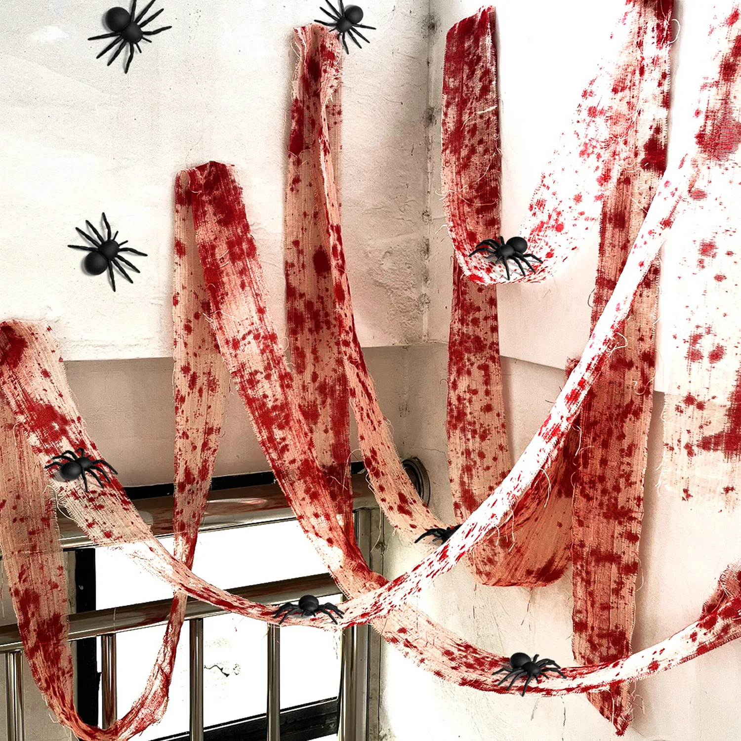 

Halloween Decoration Creepy Gauze Scary Artificial Blood Bandage Cloth Party Venue Layout Props Secret Room Haunted House Decor