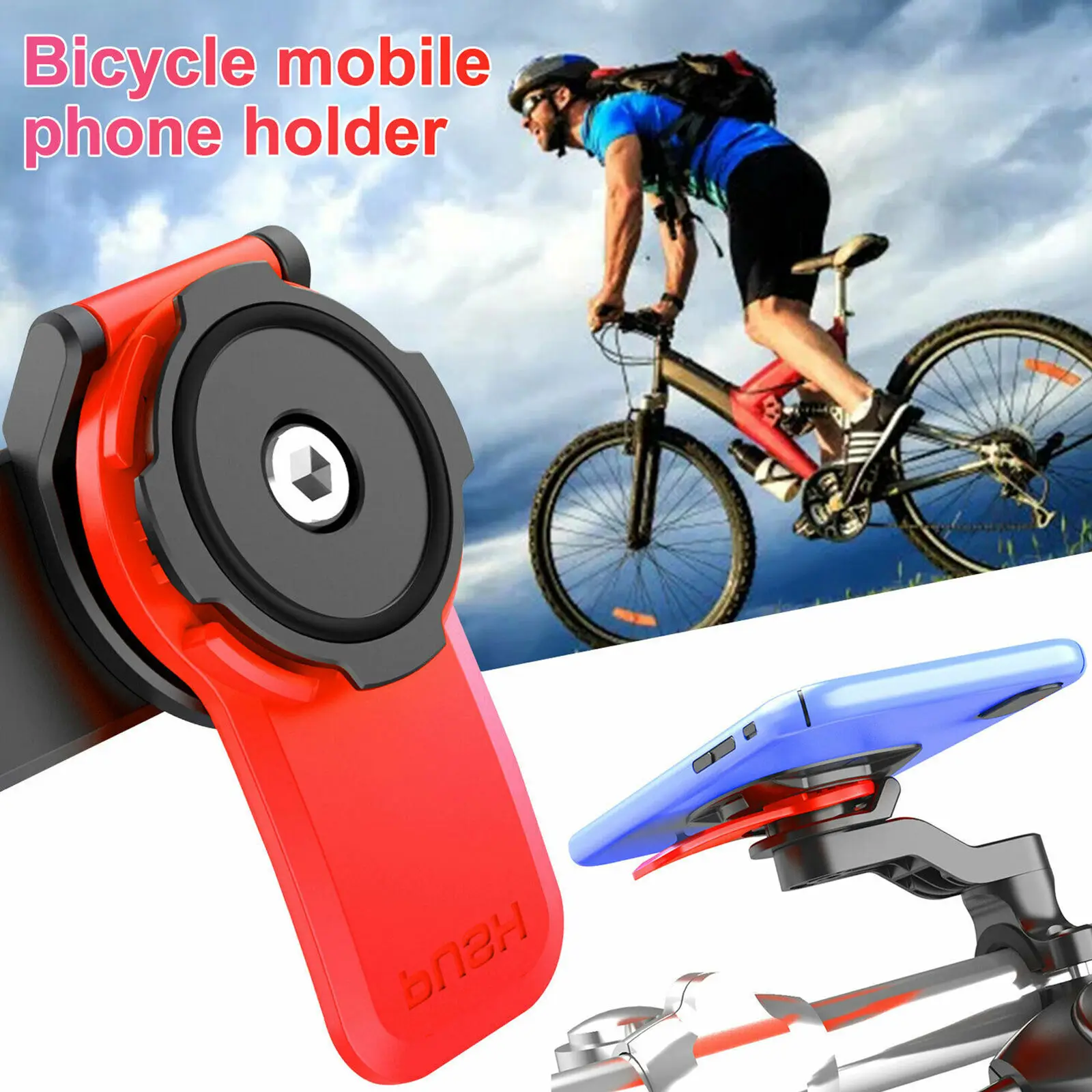 Купи Cycling Bicycle Mobile Phone Holder High Quality ABS Quad-Lock Out Front Bike Twist Mountain Cradle Cycling Phone Holder Device за 667 рублей в магазине AliExpress