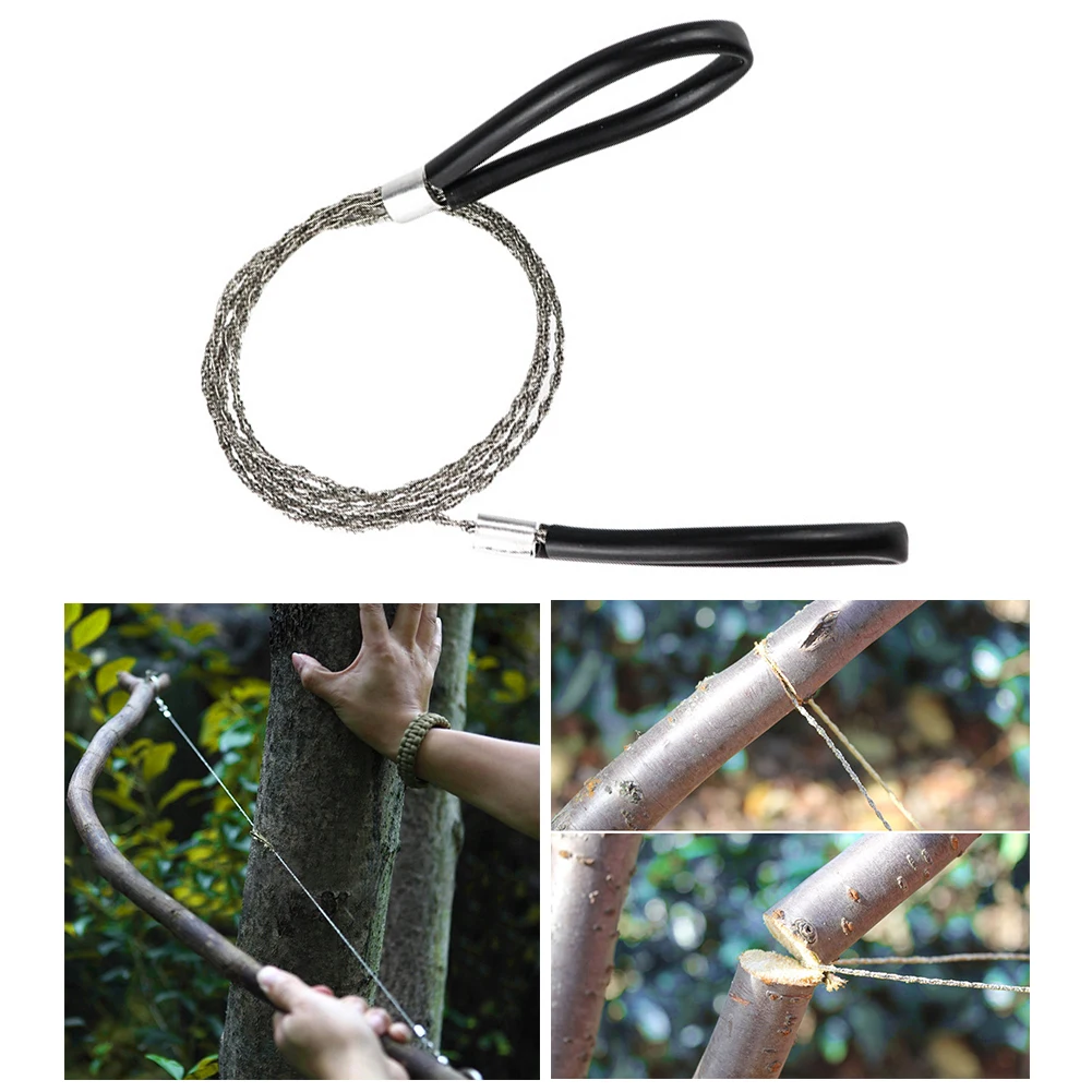 

Steel Metal Manual Pocket Wire Chain Saw Wire Saw Scroll Cutting Chain Saws Outdoor Camping Emergency Travel Survive Tool