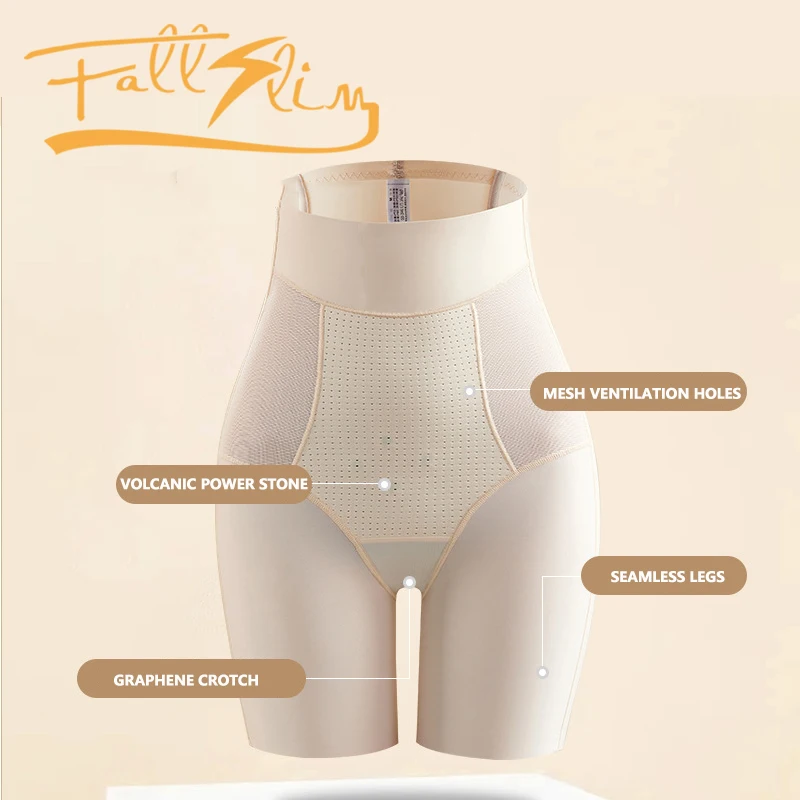 FALLSLIM 3 in 1 High Waist Shapewear Shorts Safety Pants Seamless Slim Hip Lift Tummy Control Panties Women Belly Shaper Boxer