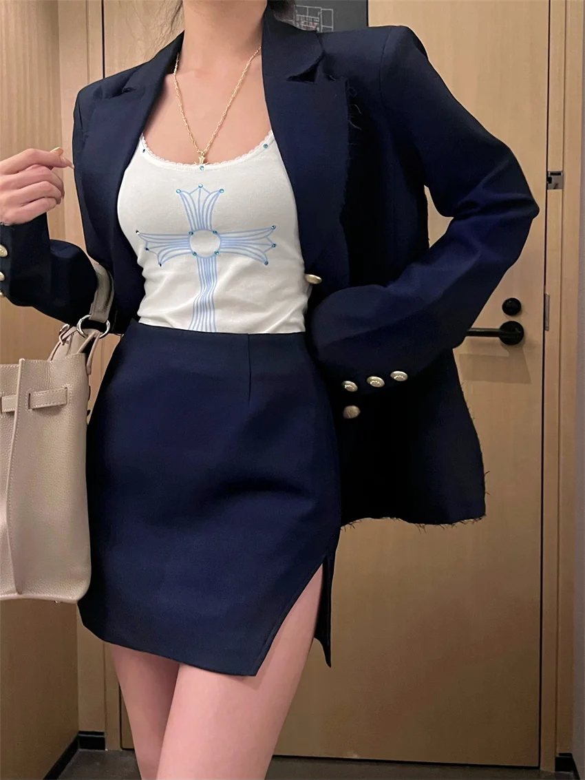 Женский офисный костюм Alien Kitty элегантный облегающий жакет для работы в стиле