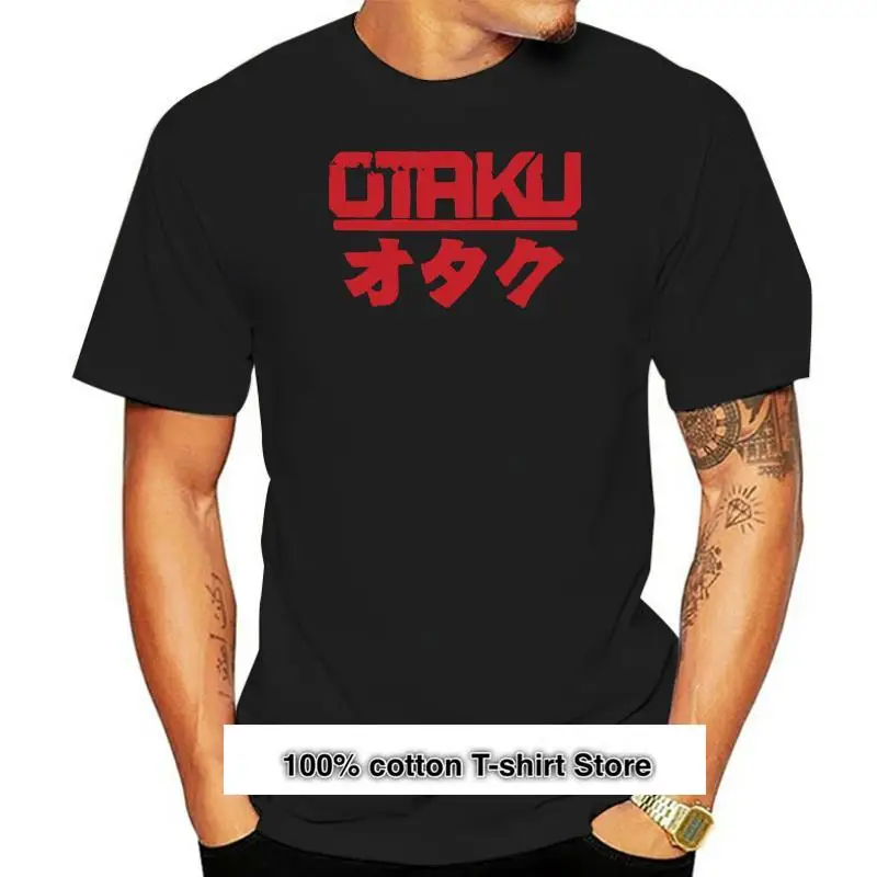 

Camiseta de Otaku para hombre, ropa negra y roja, para mujer