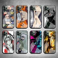 akatsuki naruto kakashi uchiha itachi phone case tempered glass for iphone 13 12 11 pro mini xr xs max 8 x 7 6s 6 plus se cover