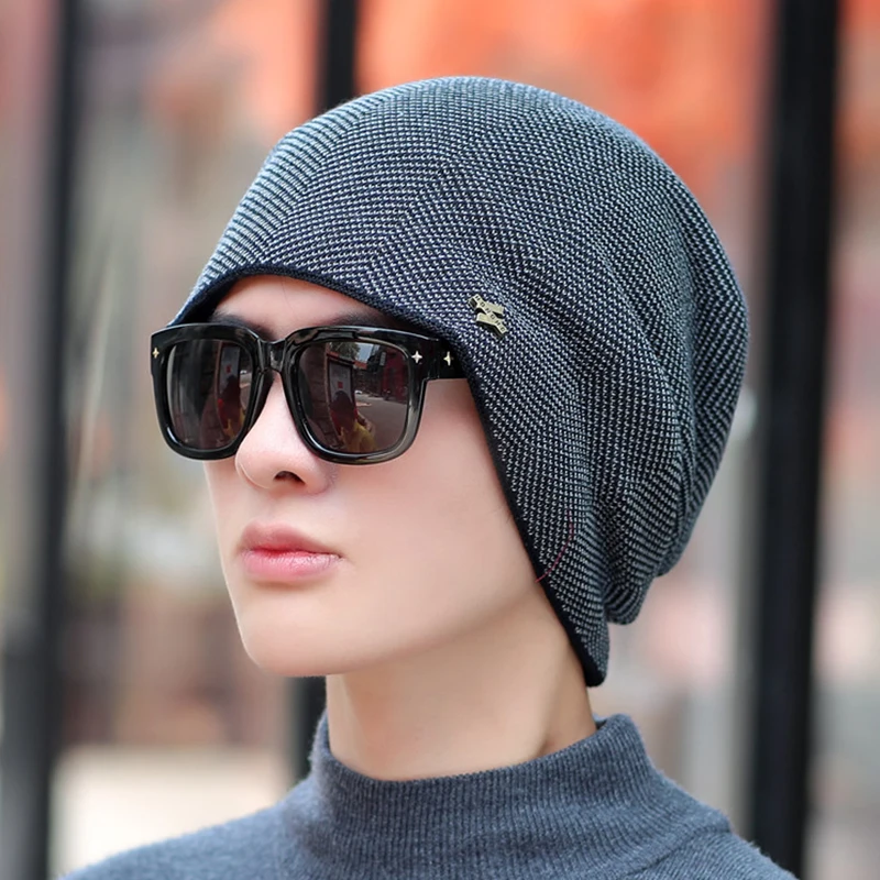 

Мужская теплая шапка swinter, Повседневные вязаные шапки для взрослых, шапочки, хлопковые шерстяные шапки для мужчин, уличная шапка, однотонные шапки, пуловер, кепка s