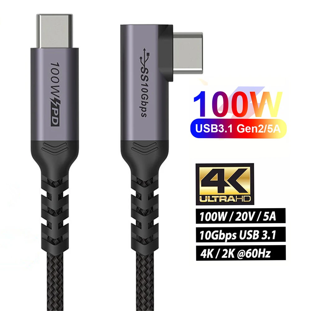 Кабель USB C-Type C для Macbook Pro 5a PD 100 Вт 3 1 Gen 2 быстрое зарядное - Цена: 706.21