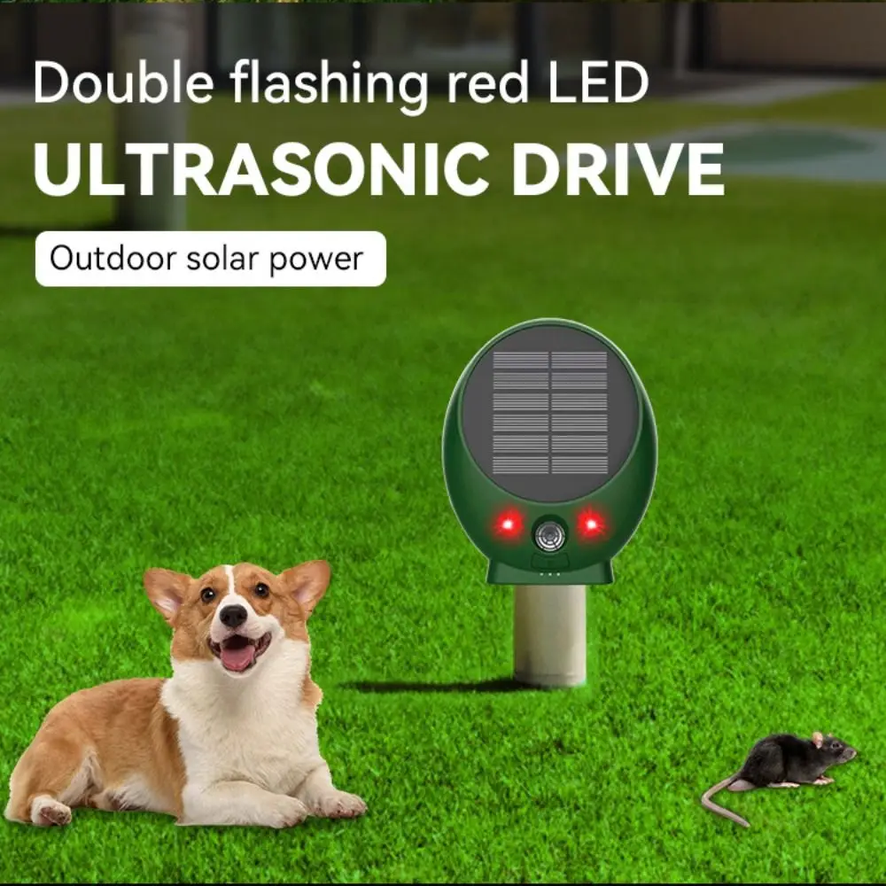 Ультразвуковой отпугиватель животных двойной 9 кГц-36 5 кГц ABS Солнечный