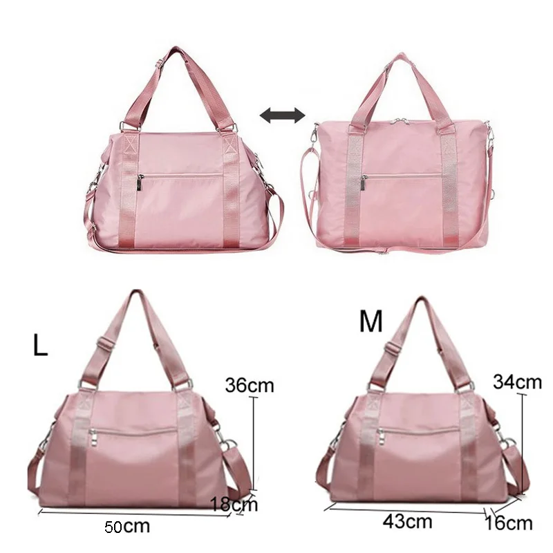 Women Travel Fitness Bag Gym Bags Sports Dry Wet For Training Yoga Woman Men Luggage Shoulder Bag Weekend Duffle Handbags Solid