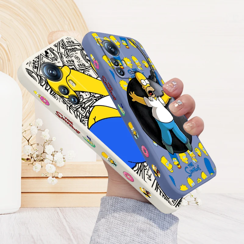 The Simpsons крутой мультяшный искусство жидкий левый канат для Xiaomi Mi 14 13T 13 12T 12 11T 11i 11 A3