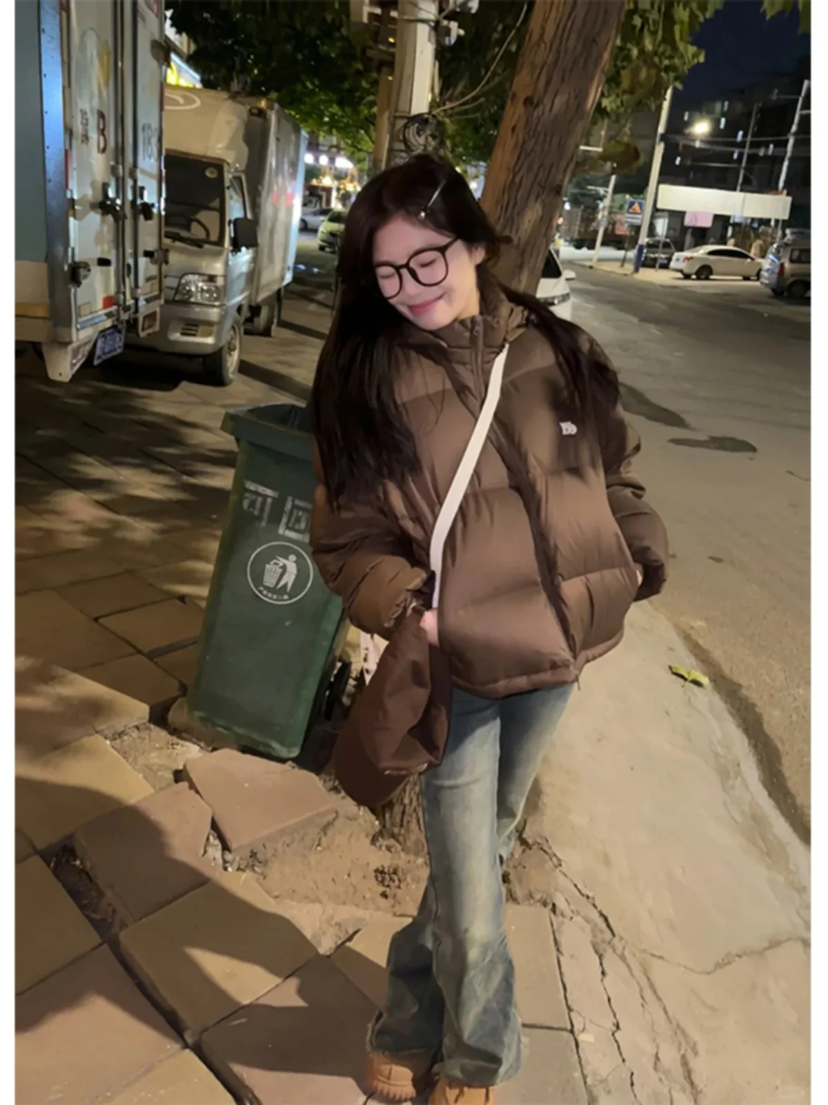 Korean Series Women's Cotton-Padded Jacket 2024 New Outerwear Autumn and Winter Short Loose Flee...