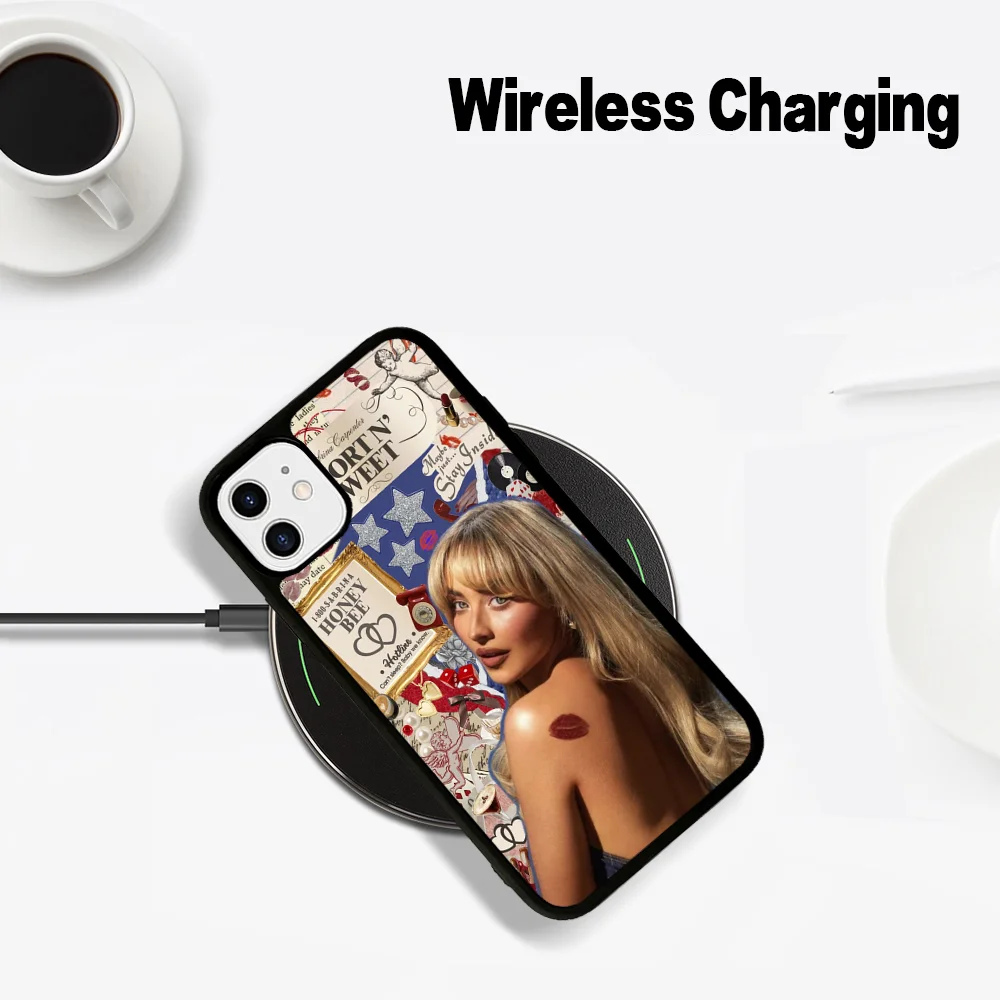 Singer S-Sabrina C-Carpenter Phone Case Magesafe Magnetic Wireless Charge For iPhone 16 11 12 13 14 15 Pro Max Plus Mini