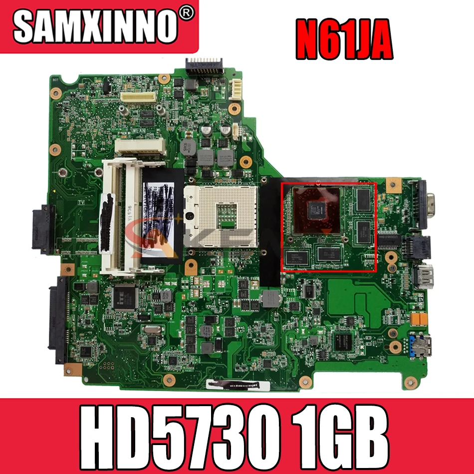 

N61JA материнская плата REV2.1 HM55 поддержка i3 i5 для ASUS N61JA N61J материнская плата для ноутбука HD5730 1 ГБ все функции полностью протестированы