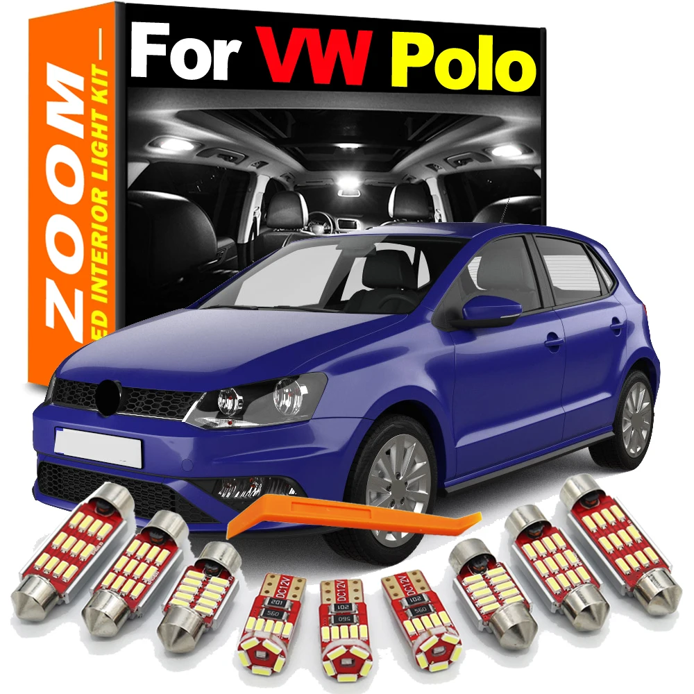 

Canbus 12-24V White 10PCS LED Interior Lights Dome Bulbs Kit For Volkswagen VW Polo AW1 BZ1 2018 2019 2020 2021 2022 2023