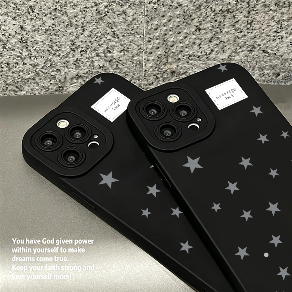 Фото Противоударный чехол-бампер Stars English Label для iPhone 17, 16, 15, 14, 13, 12, 11 Pro Max, XR, XS, 7, 8 Plus №5