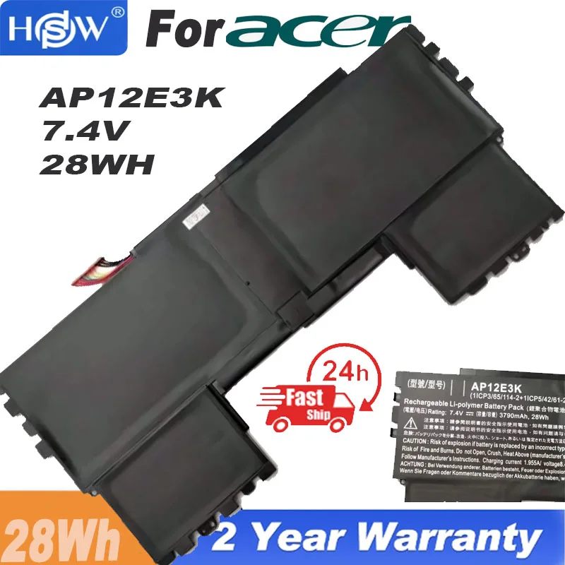 Аккумулятор AP12E3K для ноутбука Acer Aspire S7 S7-191 Ultrabook 11 дюймов 1/CP3/65/114-2 1/CP5/42/61-2 7 4 В 3790