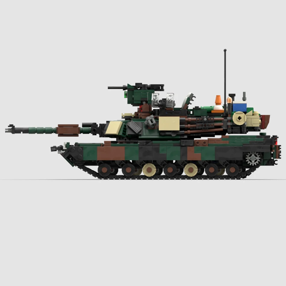 MOC WW2 US Military M1A2 Abrams SEP V2 Основный боевой танк Строительный блок Модель