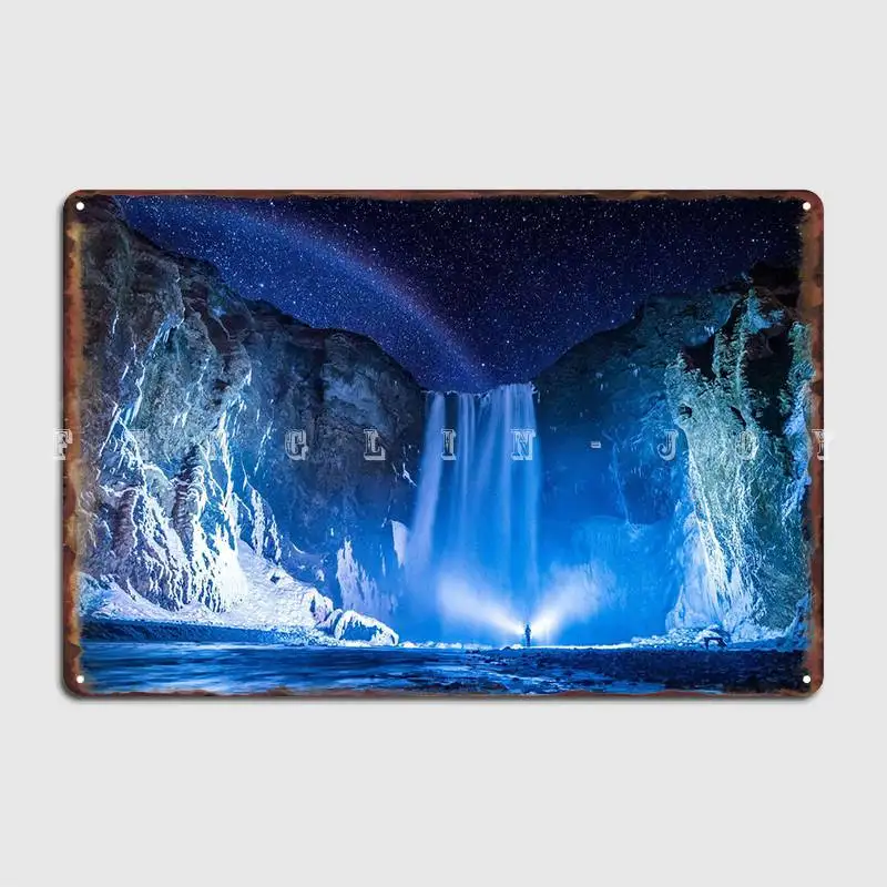 

Исландия Skogafoss водонепроницаемый металлический плакат табличка оформление классического клуба бара жестяной плакат