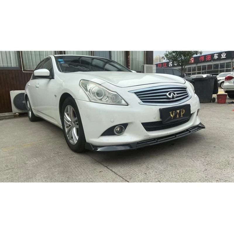 Материал ABS трехсекционный автомобильный передний спойлер для губ черный