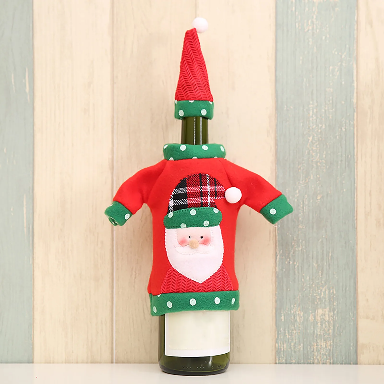 

Christmas Wine Bottle Cap Sweater Design Santa Snowman Christmas Home Party Weird Wine Glasses Skinny Champagne Flutes