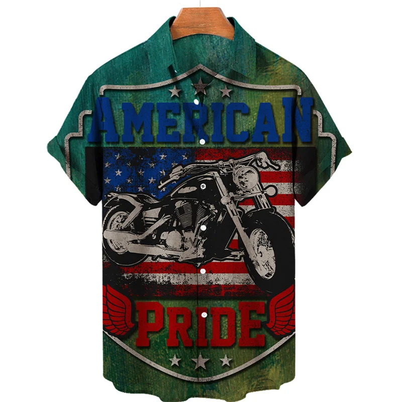 

Moto Biker Girl Graphic Shirts for Men Clothing Pop 3D Printed Hawaiian Beach Shirts y2k Tops Shirt Vintage Clothes Lapel Blouse