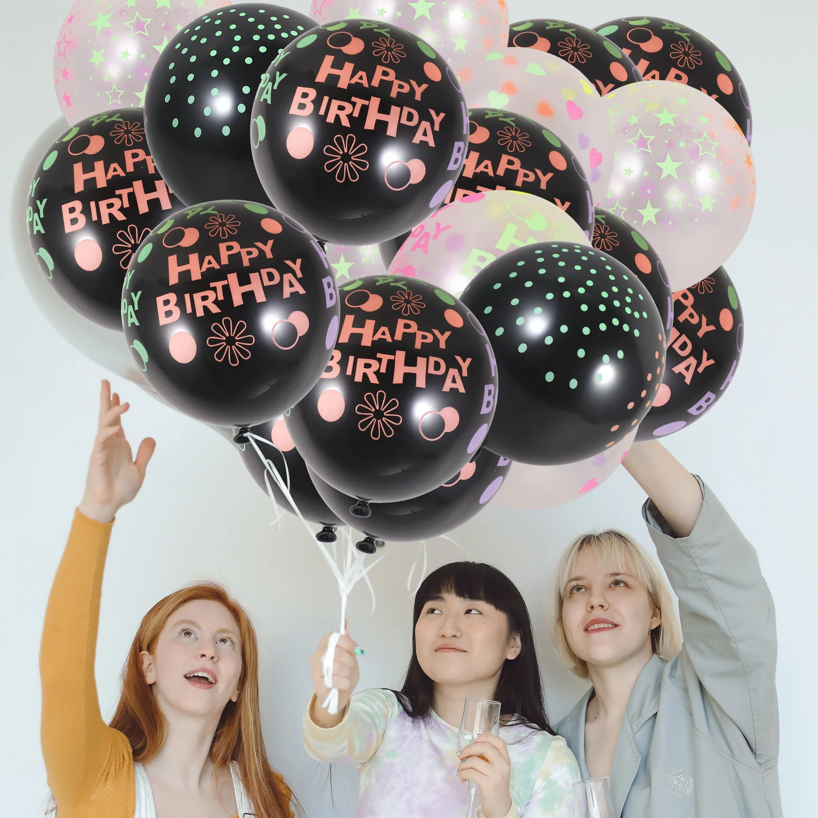 

100Pcs Creative Latex Decorative Glow Party Supplies Neon Birthday Party Decorations Neon Balloons Neon Party Supplies