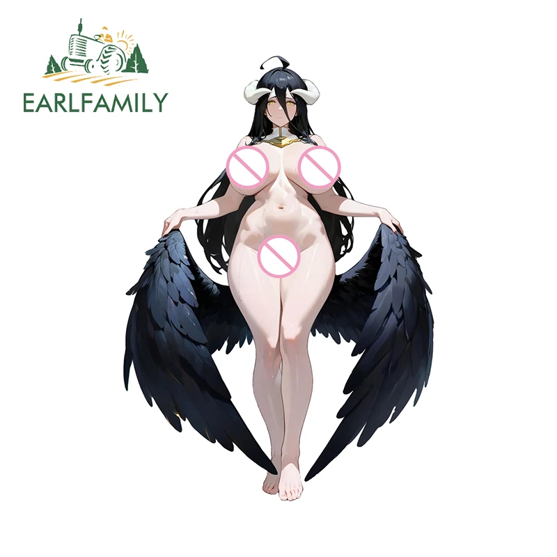 

EARLFAMILY NSFW Aldebo автомобильная наклейка обнаженное тело сексуальная грудь устойчивая к царапинам наклейка хоста черные крылья защита двери автомобиля декор каравана