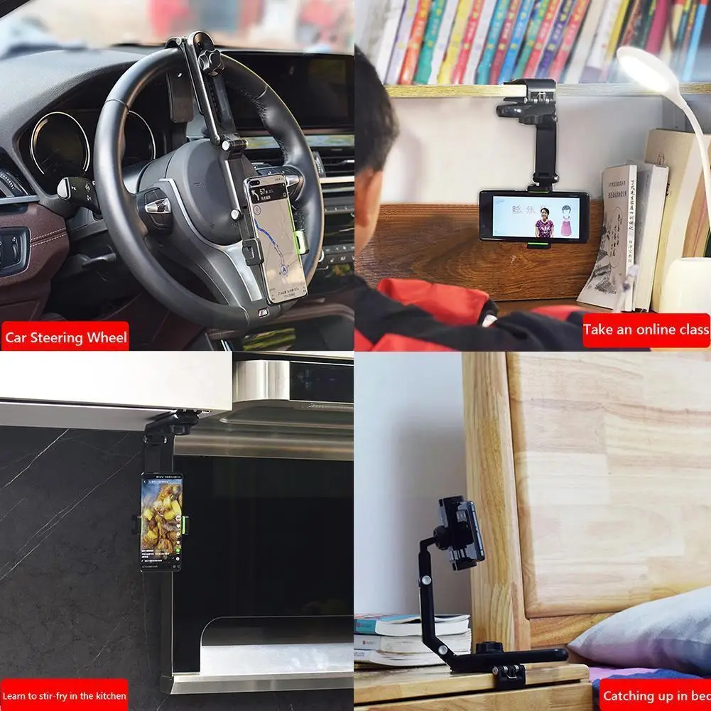

1080 Rotation Car Clip Sun Visor Cell Phone Holder Universal Phone Mount for iPhone XS GPS Rearview Mirror Stand Car Mobile J1E5