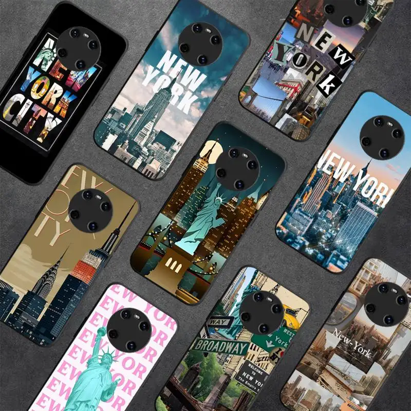 

New York City Phone Case For Huawei Y 5 Y62019 Y52018 Y92019 Luxury funda case for 9prime2019