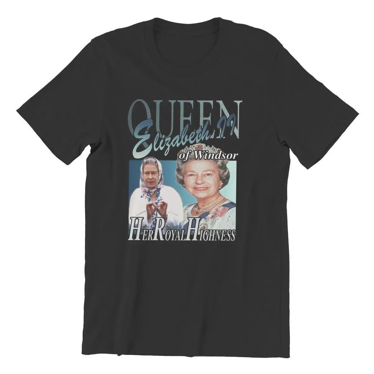 

HRH Queen Elizabeth Ii Vintage Men T Shirts Jubilee Platinum Cool Tee Shirt Short Sleeve Crew Neck T-Shirt Pure Cotton Clothing
