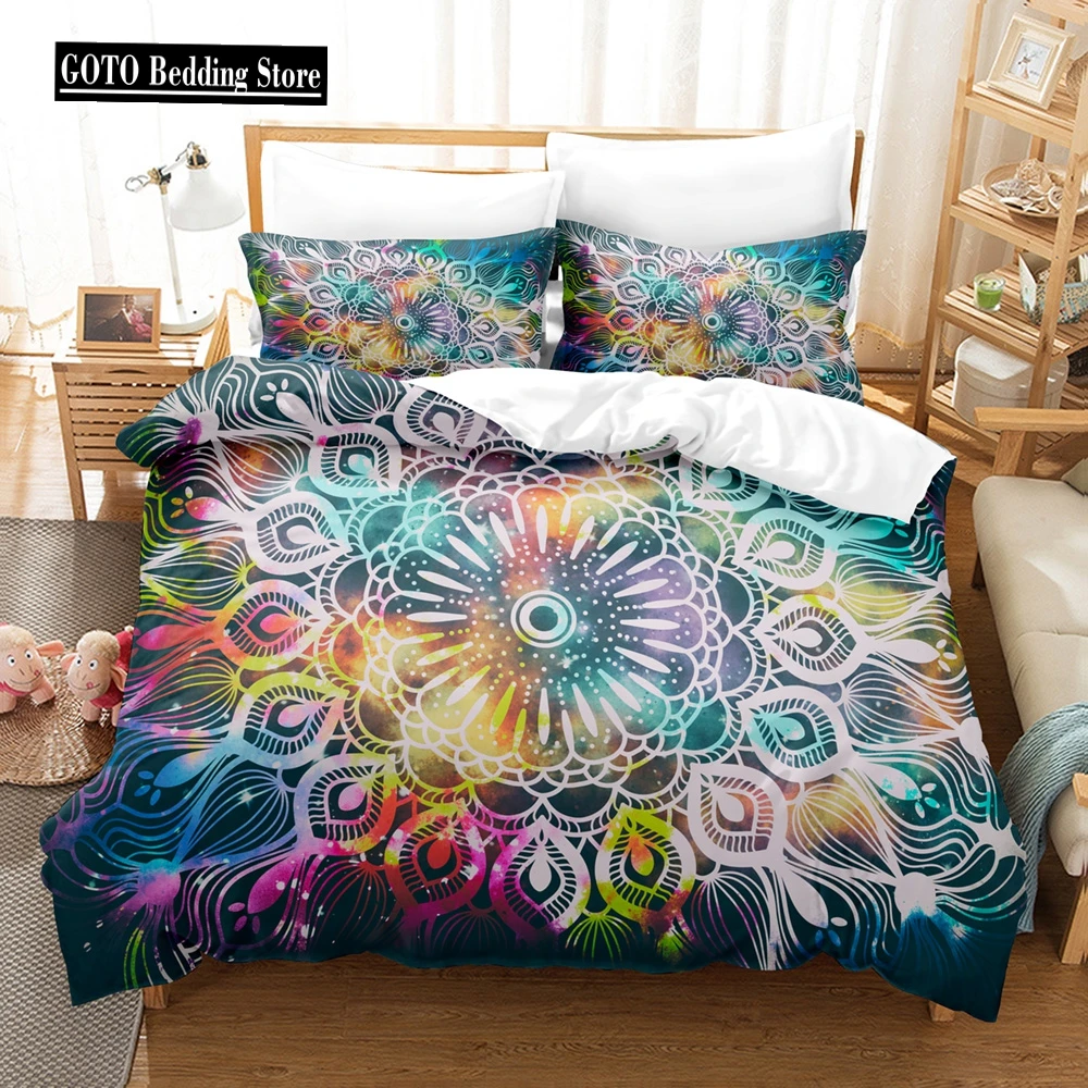Bohemian Mandala Bedding Sets for Adults Duvet Cover Boho Home bedclothes Full Queen King Size 228x228