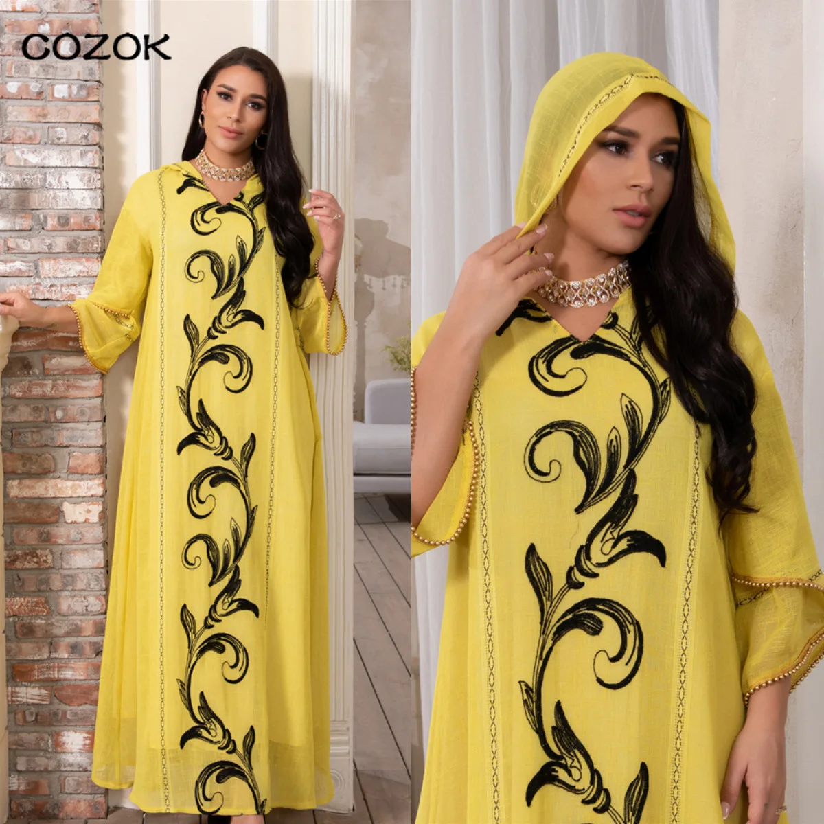 

Мубарак, кафтан, Abaya, женское мусульманское платье, женская одежда с капюшоном