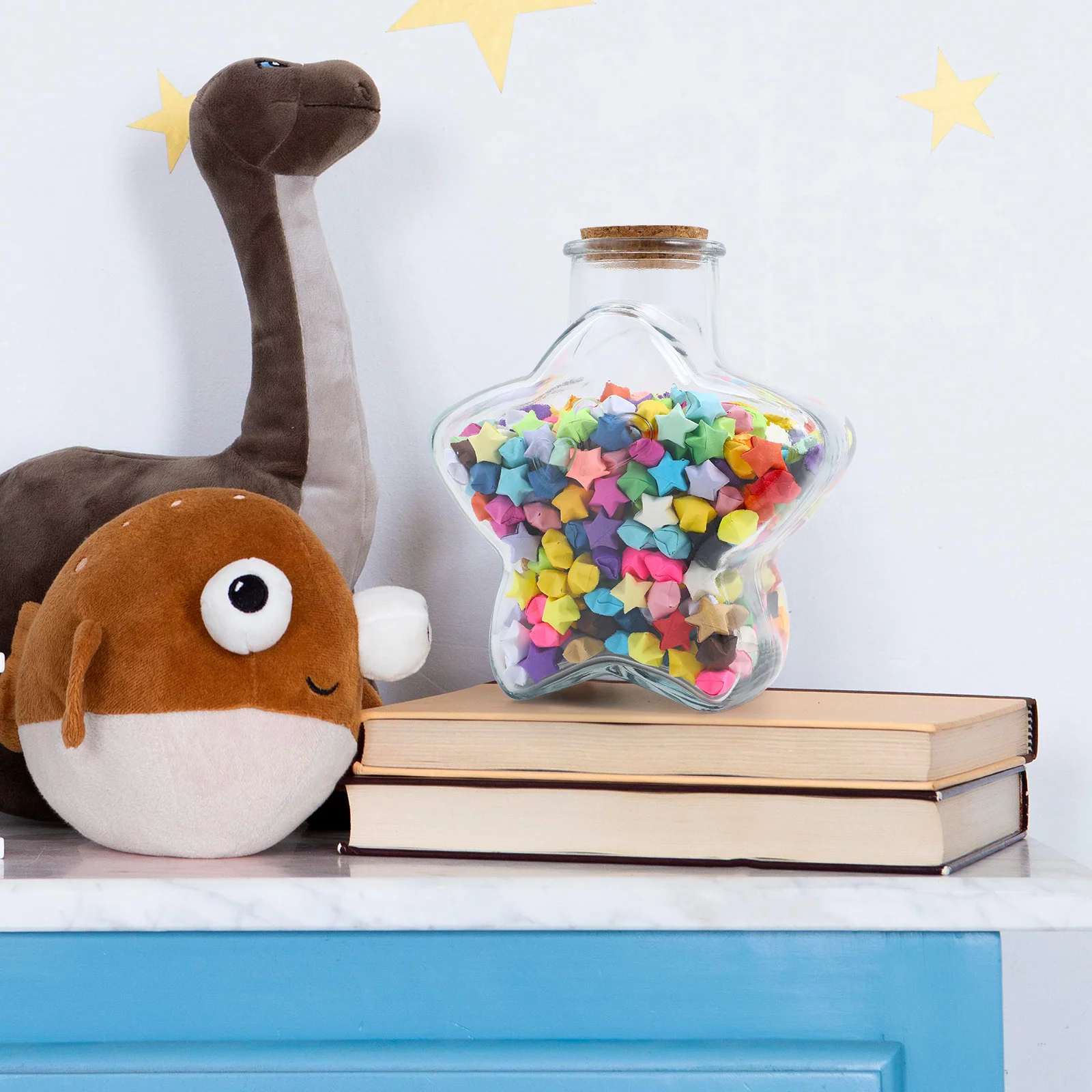 Бумажные полоски оригами в форме звезды романтические подарки для него