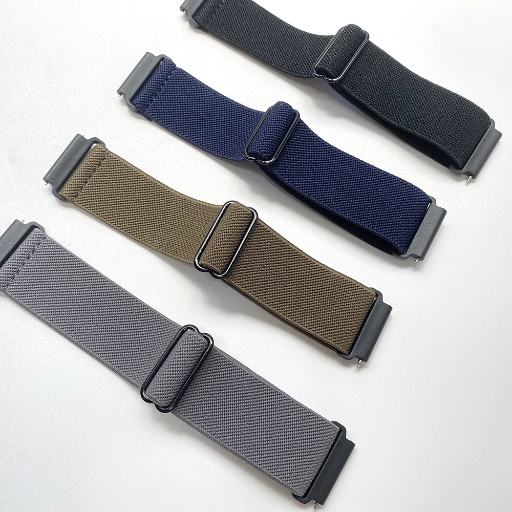 Nylon Solo Loop Strap For Huami Amazfit GTS band Fabric Elastic for Amazfit GTS 2 Bip S GTR 2 Stratos 3 Belt bracelet Watchbands
